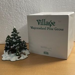 Department 56 Wagonwheel Pine Grove Trees #52617 Christmas Village Accessory